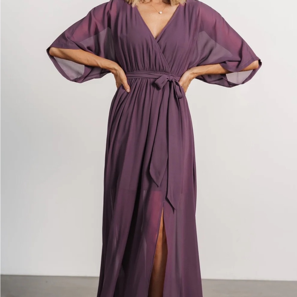 Kia Kimono Dress in Vintage Plum (Baltic Born)